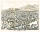 Vintage Map of Salt Lake City, Utah 1887