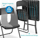 Three Piece Folding Patio Bistro Set All Weather Black For Balcony Porch And Backyard Outdoor Furniture