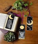 Counted cross stitch kit with plastic canvas Bookmarks "Cats at Night" set of 3 designs 8713