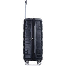 3 Piece Luggage Sets PC Lightweight & Durable Expandable Suitcase with Two Hooks, Double Spinner Wheels, TSA Lock, (21/25/29) Black