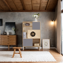 Furniture style Modern cat Bookcase Cat tree shelves with Storage