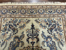 Light Green and Blue Persian Kashan Rug 7x10, Authentic Persian Carpet, Handmade, Wool