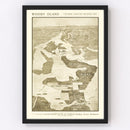 Vintage Map of Whidby Island, 1910