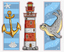 Sea Motifs Nautical Cross Stitch Bookmark Kit by Orchidea 8721
