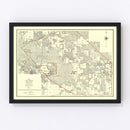 Vintage Map of Volk Field Air Base, 1902