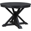 Extendable Round Dining Table Set 5 Piece Modern Farmhouse Style