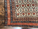 Antique Caucasian Rug 4x6, Hand Knotted Wool Carpet, Shirvan Rug