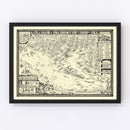 Vintage Map of Toluca Lake Lakeside Golf Course, 1936