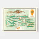 Vintage Map of Arrowhead Country Club, 1960