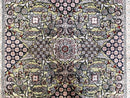 5x8 Indian Kashmiri Silk Rug with Gold Threads