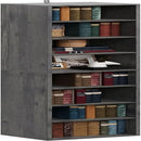 Tall Narrow 8 Tier Corner Bookshelf For Living Room