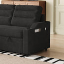 MH83.5' Convertible Sleeper Combo Sofa, Convertible Sofa Bed Polyester Pullout Bed with Storage Recliner and Cup Holder for Living Room, Tight Spaces