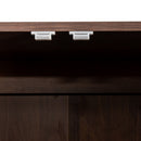 High wardrobe and kitchen cabinet with 2 doors and 3 partitions to separate 4 storage spaces