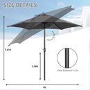 Ainfox 9ft  Patio Umbrella with Push Button Tilt and Crank, UV and Waterproof