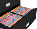 38 Inch Lateral 4 Drawer Fireproof File Cabinet With Key Lock Black