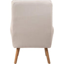 Accent Chair with Ottoman Set, Fabric Armchair with Wood Legs and Adjustable Backrest, Mid Century Modern Comfy Lounge Chair for Living Room, Bedroom, Reading Room and Study