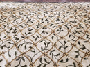 Vintage Tibetan Nepalese Area Rug 9x12, Wool Hand-Knotted, Beige Nepali Soft Pile Carpet, 9 x 12 Living Room Modern Dining Room Rug