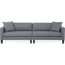 Comfy 3-Seat Sofa with Wooden Legs, Modern Style for Living Room and Study