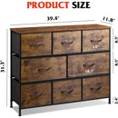 Rustic Brown Dresser With 8 Large Deep Drawers For Bedroom