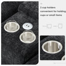 123*55'Modern U-shaped Sectional Sofa with Console,Cup Holders and USB Charger,6 Seat Upholstered Symmetrical Indoor Furniture,Comfy Chenille Cloud Couch with Chaise for Living Room,Apartment,5 Colors
