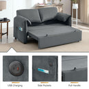 Sixty ThreeInch Pullout Velvet SofaBed Premium Edition