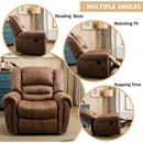 Classic Leather Arm Recliner Chair With Wooden Frame