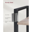 5 Tier Bookshelf Steel Frame 9.4Dx24.4Wx65H Greige Black