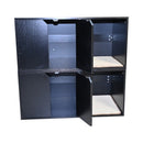 35.83' Cat Litter Box Enclosure Hidden Furniture (Scratch Pad Included), Modern Black Cat House with Corrugated Cardboard Scratching Pad - 35.83' x 20.47' x 17.05', 52 lbs