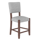 5-Piece Counter Height Dining Set, Faux Marble Bar Table with 4 Upholstered Chairs, Mid-Century Style for Kitchen or Small Spaces