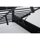 Upholstered Platform Bed Frame With Adjustable LED Headboard, USB C-Charging, Hydraulic Lift