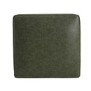Square PU Leather Ottoman,Green