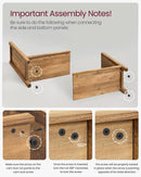 Rustic Walnut Buffet Cabinet With Adjustable Shelves