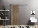 Planum 0010 Walnut Barn Door and Silver Rail