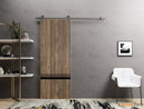 Planum 0012 Walnut Barn Door and Silver Rail