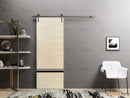 Planum 0012 Natural Veneer Barn Door and Silver Rail