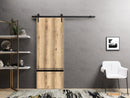 Planum 0012 Oak Barn Door and Black Rail
