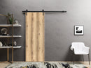 Planum 0010 Oak Barn Door and Black Rail