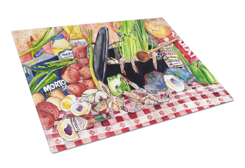 Gumbo and Potato Salad  Glass Cutting Board Large