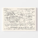 Vintage Map of East Orange, NJ Business Section 1947
