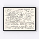 Vintage Map of East Orange, NJ Business Section 1947