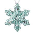 Bead embroidery kit on artificial leather Snowflake Christmas Ornament FLBB-127