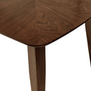 5-Piece Mid-Century Dining Set with Walnut Finished Frame, Upholstered Dining Chairs,Light Beige Chairs and Walnut Wood Table