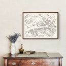 Vintage Map of Glens Falls, NY Business Section 1947