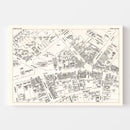 Vintage Map of Glens Falls, NY Business Section 1947