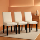 Beige Upholstered Dining Chairs Set Of 4 Modern Fabric