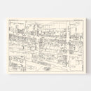 Vintage Map of Plainfield, NJ Business Section 1947