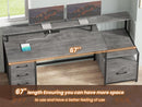 66 Inch Home Office Desk With File Drawer For Computer