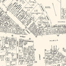 Vintage Map of Watertown, NY Business Section 1947