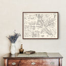 Vintage Map of Yonkers, NY Business Section 1947