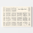 Vintage Map of Fresno, CA Business Section 1952